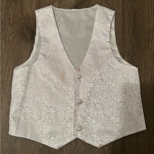 White Patterned Vest